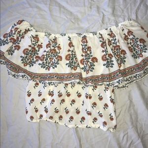 Off the shoulder crop top